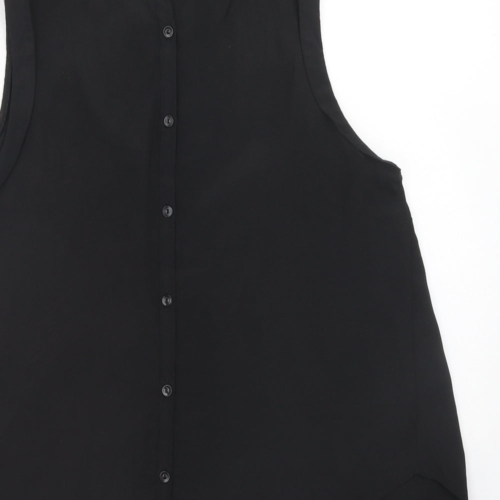 Cooperative Womens Black Polyester Basic Tank Size S Collared
