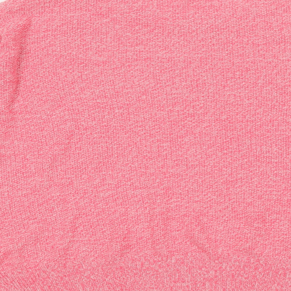 Topshop Womens Pink Round Neck Acrylic Pullover Jumper Size 10