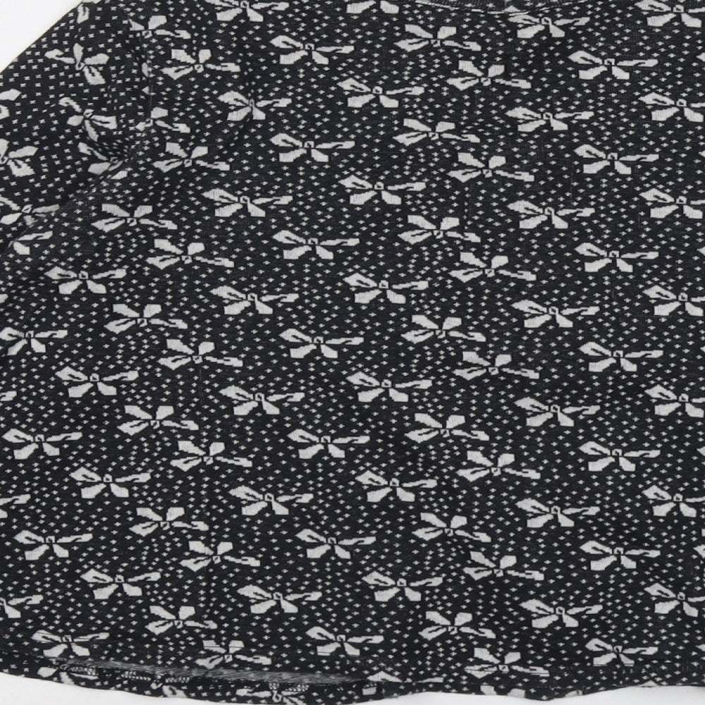 Next Womens Grey Round Neck Geometric Cotton Cardigan Jumper Size 18 - Bow Print