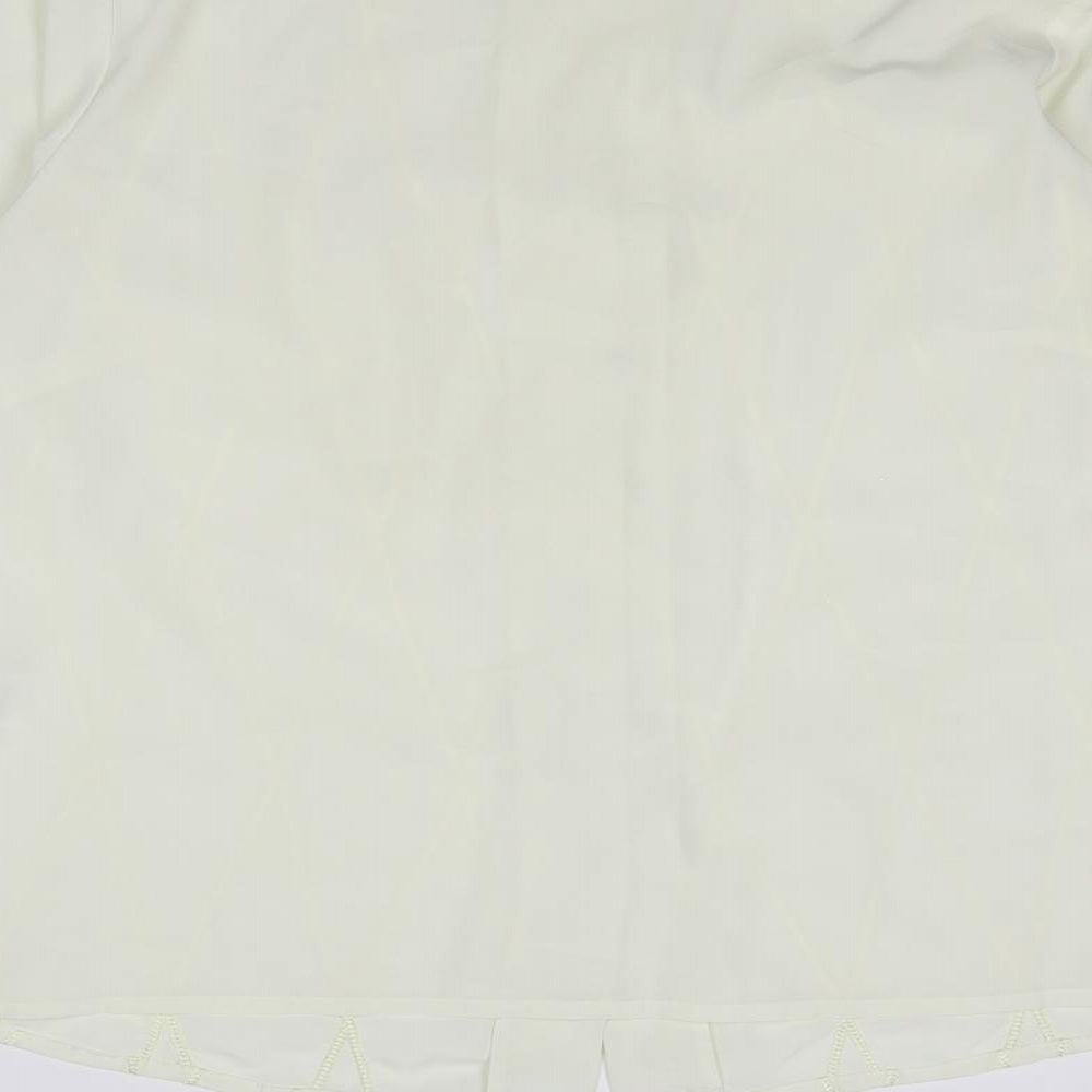 Damart Womens Ivory Polyester Basic Button-Up Size 20 Collared