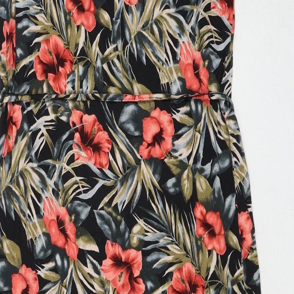Oasis Womens Multicoloured Floral Viscose A-Line Size XS Off the Shoulder Pullover