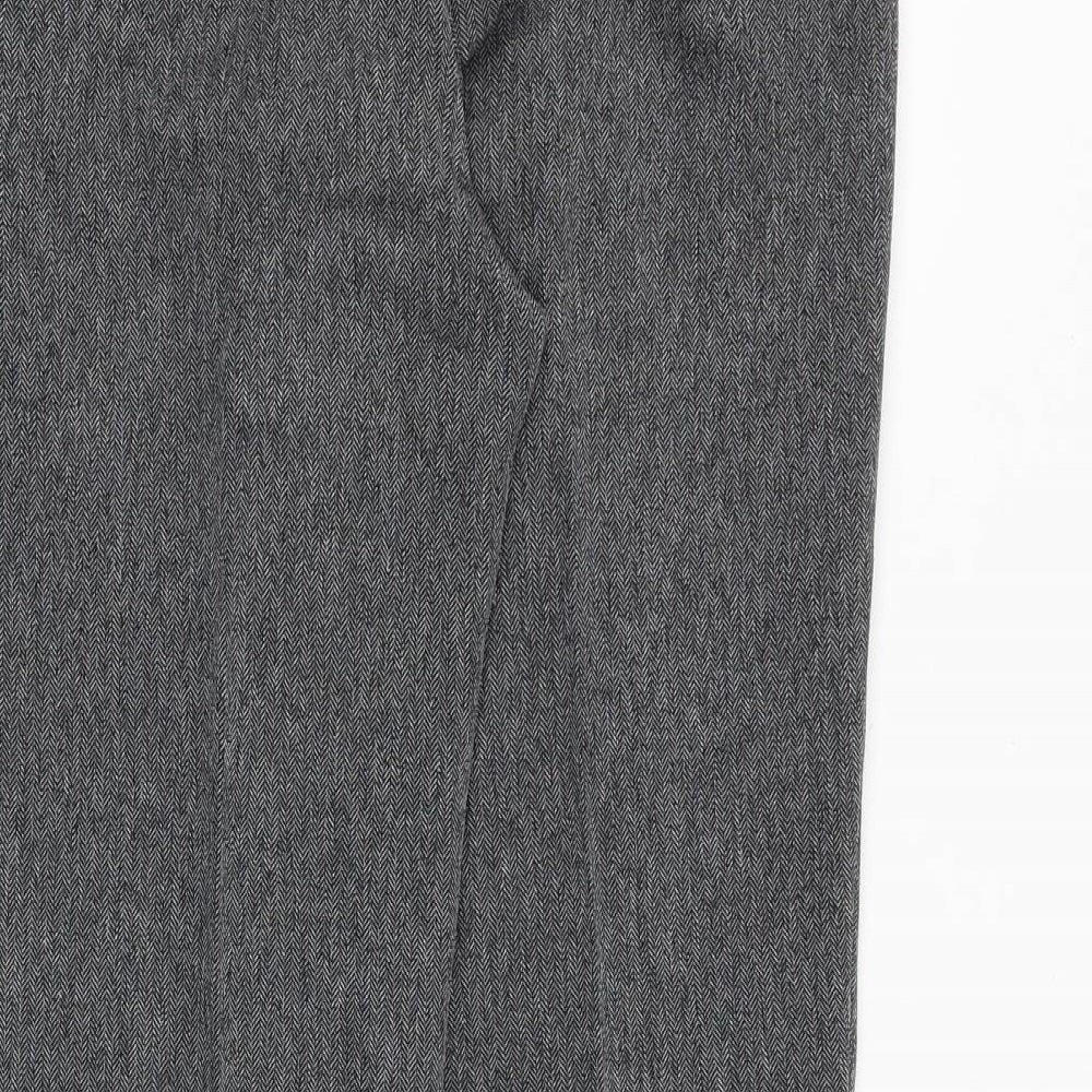 Dorothy Perkins Womens Grey Polyester Chino Trousers Size 6 Regular Zip