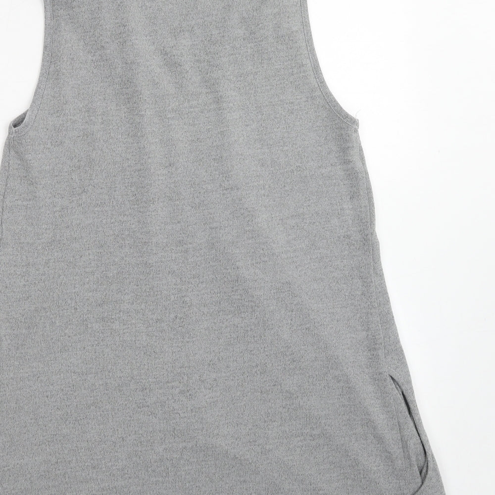 Apricot Womens Grey Polyester A-Line Size 10 Roll Neck Pullover