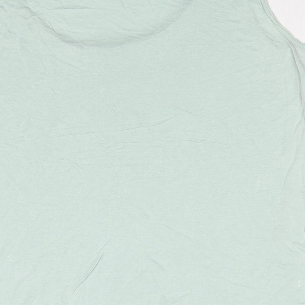 Monsoon Womens Green Viscose Basic Tank Size 16 Scoop Neck - Embellished