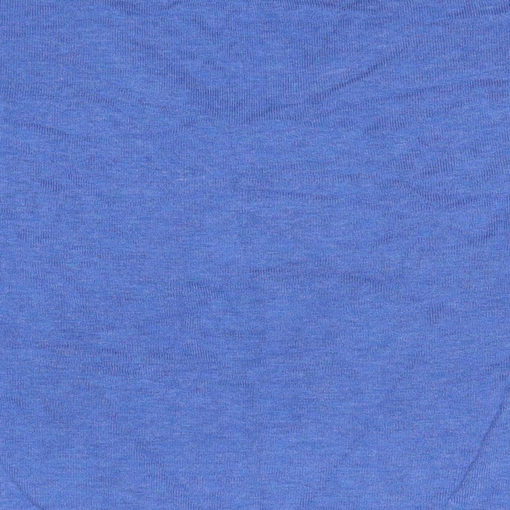 NEXT Womens Blue Acrylic Basic T-Shirt Size L V-Neck