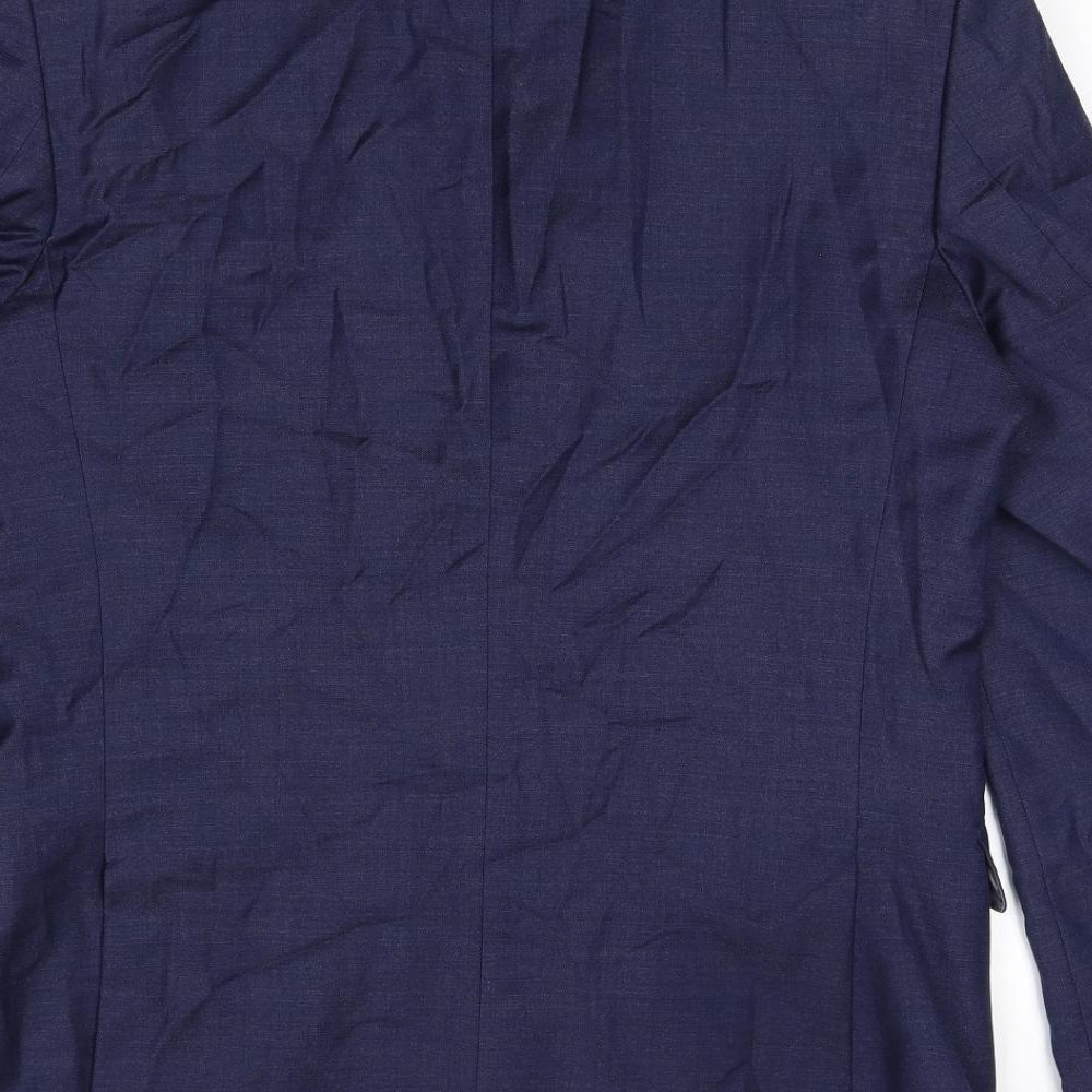 John Lewis Mens Blue Wool Jacket Suit Jacket Size 40 Regular