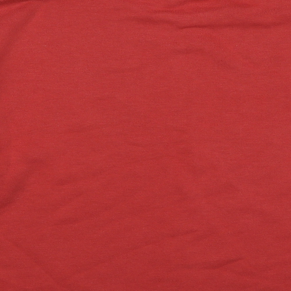 Zara Womens Red Cotton Pullover Sweatshirt Size S