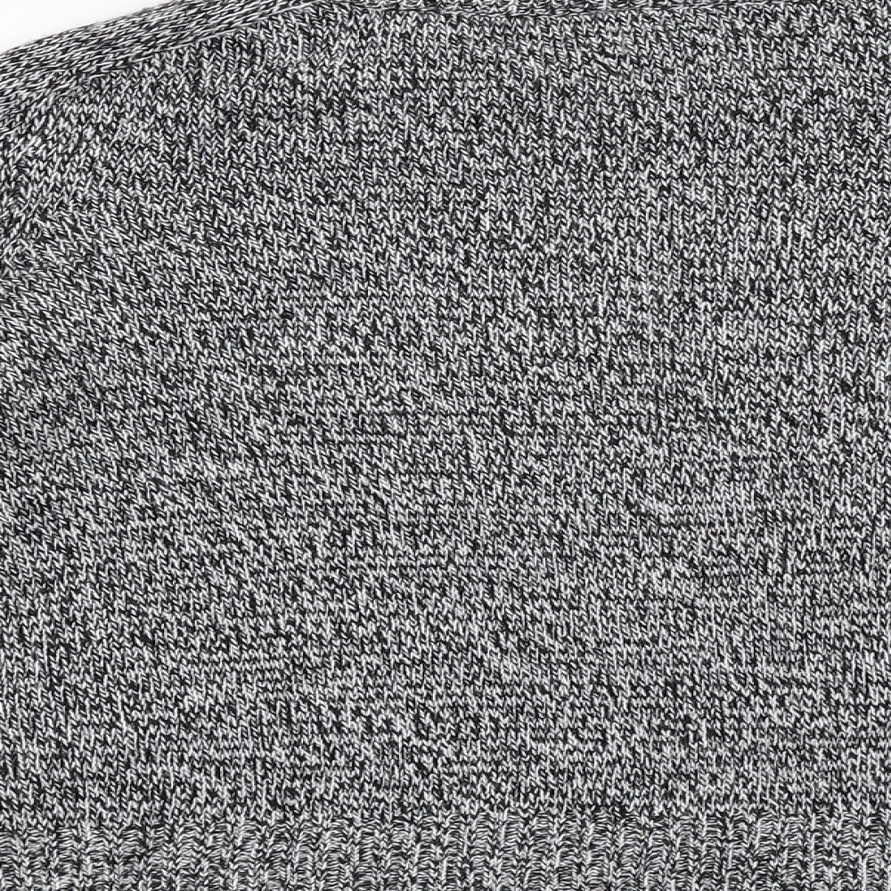 H&M Womens Grey Round Neck Acrylic Pullover Jumper Size S