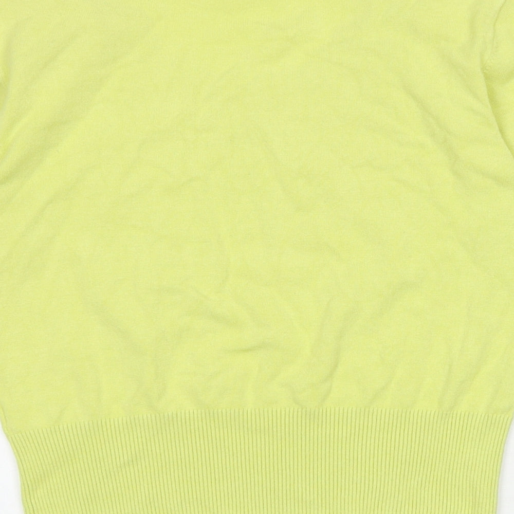 Roman Womens Yellow Round Neck Viscose Pullover Jumper Size 10