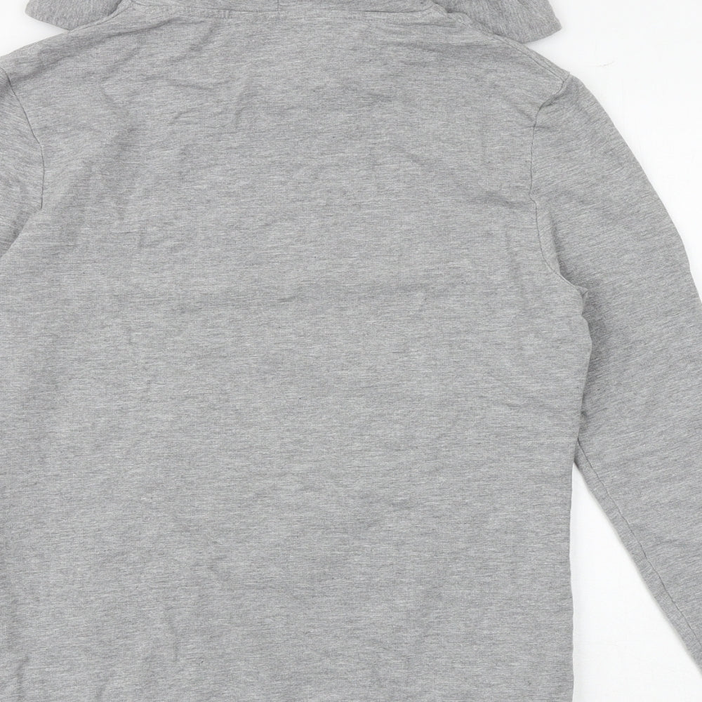 ASOS Womens Grey Polyester Pullover Hoodie Size M Pullover