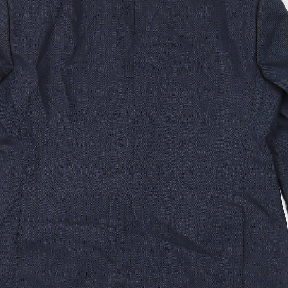 REMUS Mens Blue Wool Jacket Suit Jacket Size 40 Regular