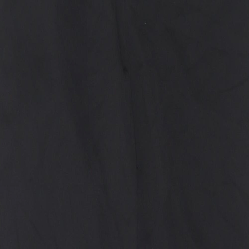Zara Womens Black Polyester A-Line Skirt Size S Zip