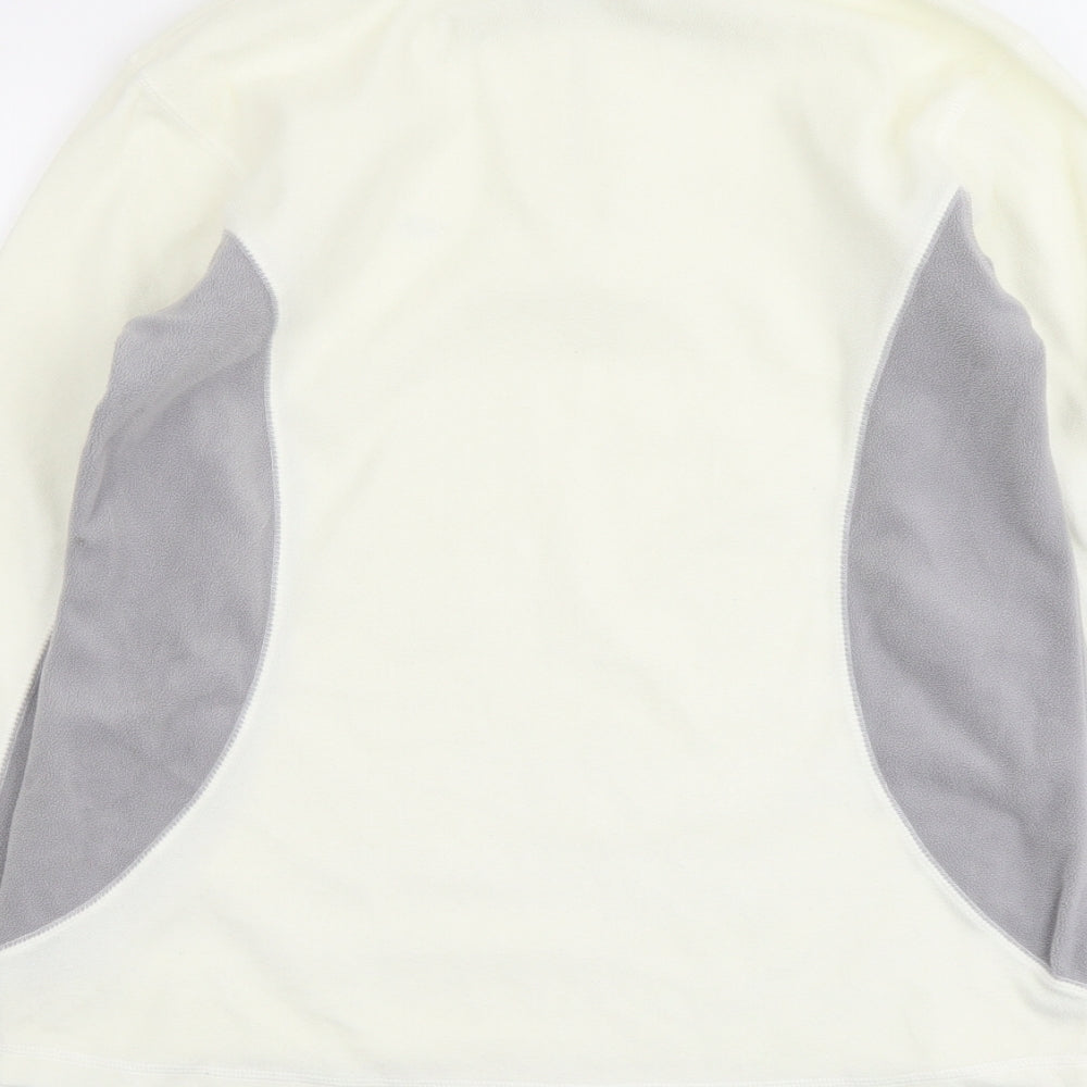 FIVE SEASONS Womens Ivory Polyester Pullover Sweatshirt Size 14 Zip