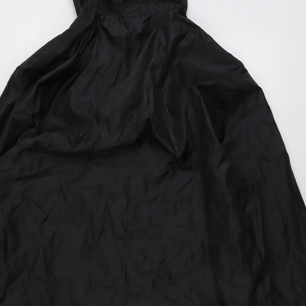 Cotton Traders Mens Black Rain Coat Coat Size 2XS Zip