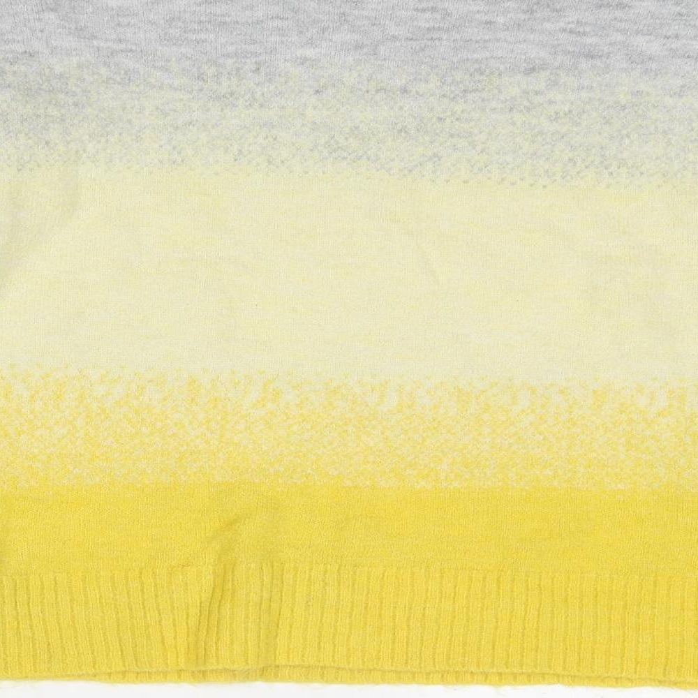 Oasis Womens Grey Crew Neck Acrylic Pullover Jumper Size XS - Colourblock