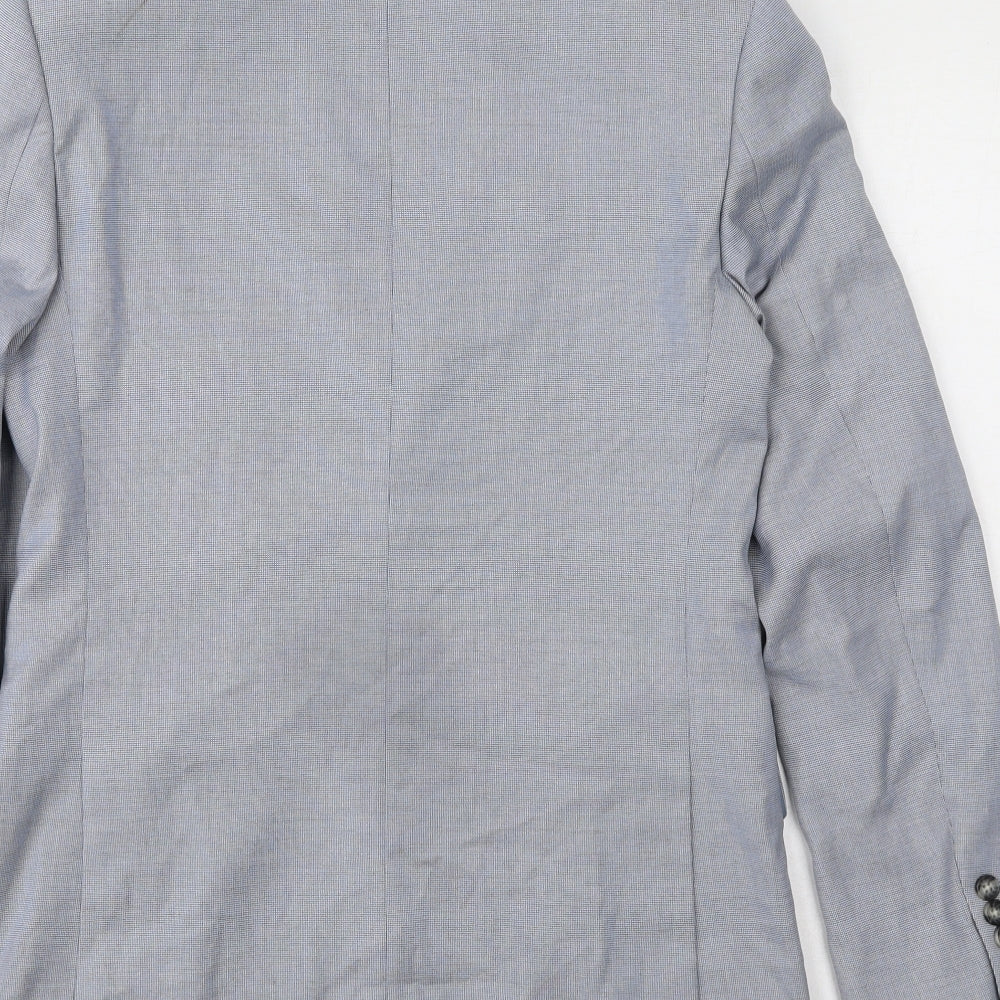 Marks & Spencer Mens Blue Polyester Jacket Suit Jacket Size 36 Regular