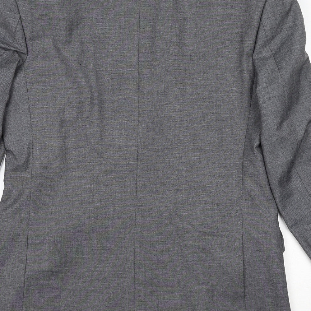 Marks & Spencer Mens Grey Polyester Jacket Suit Jacket Size 36 Regular