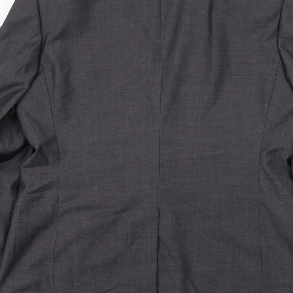 Brand and care label for Autograph men’s grey polyester jacket suit jacket, size 40, regular