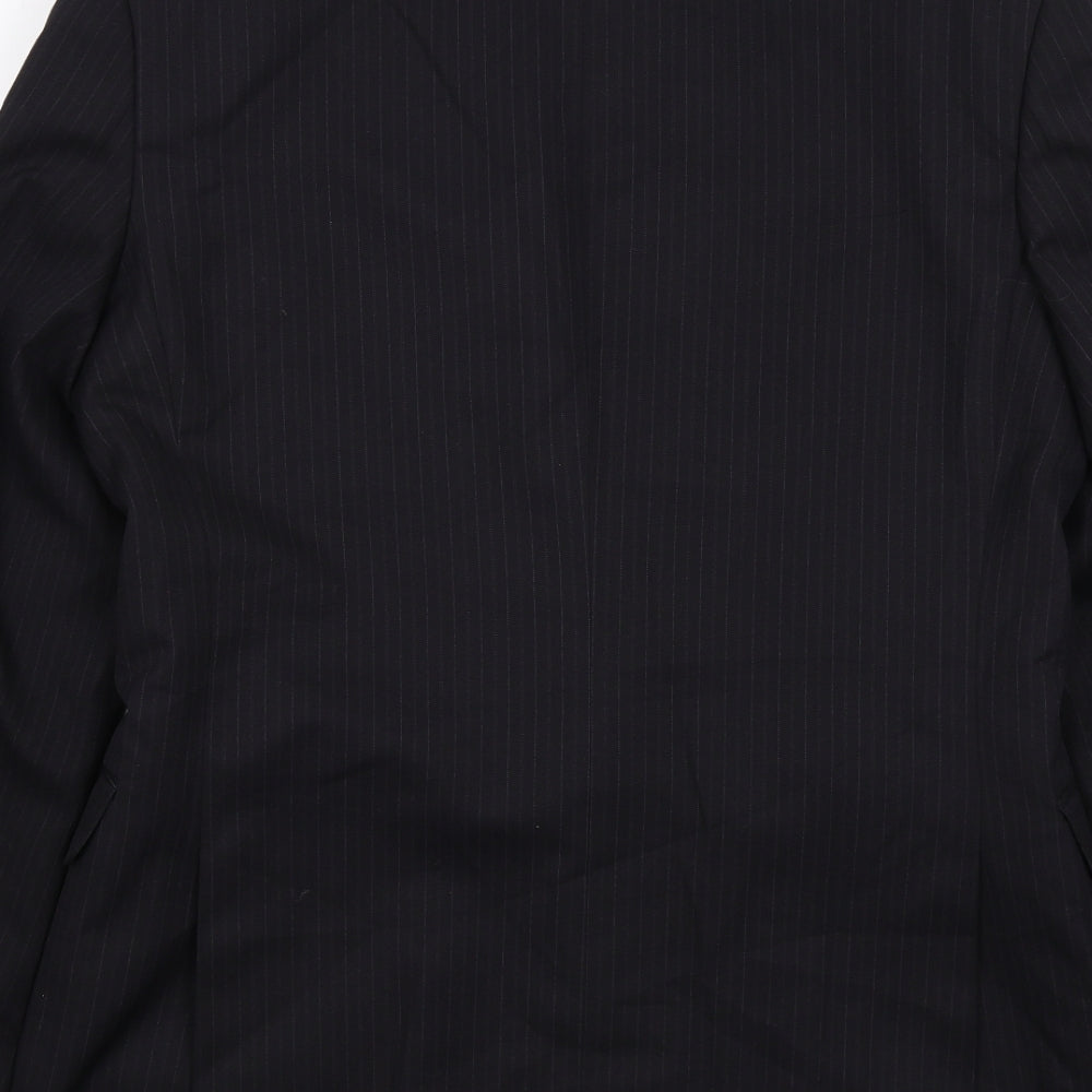 Karl Jackson Mens Black Polyester Jacket Suit Jacket Size 38 Regular