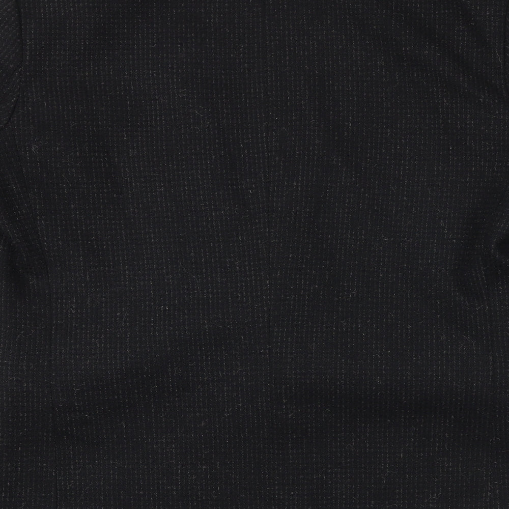 The Burton Collection Mens Black Geometric Polyester Jacket Suit Jacket Size 42 Regular