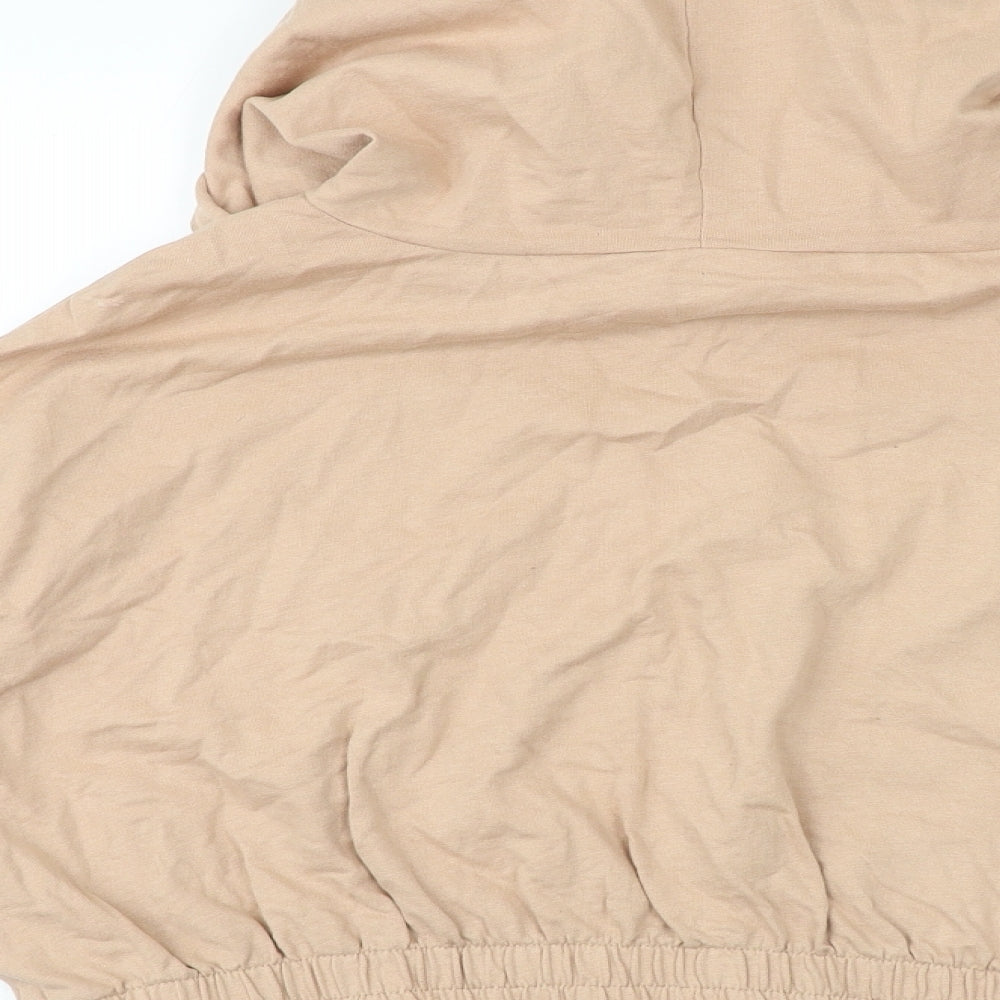 Select Womens Brown Cotton Pullover Hoodie Size L Pullover