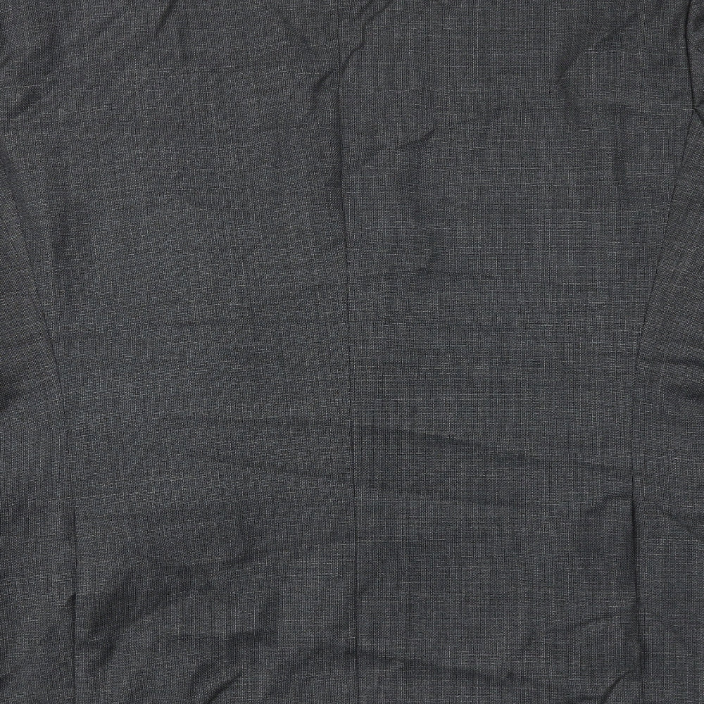 BOSS Mens Grey Cotton Jacket Suit Jacket Size 44 Regular