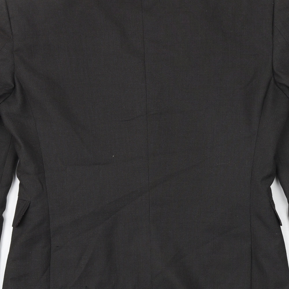 NEXT Mens Brown Polyester Jacket Blazer Size 36 Regular