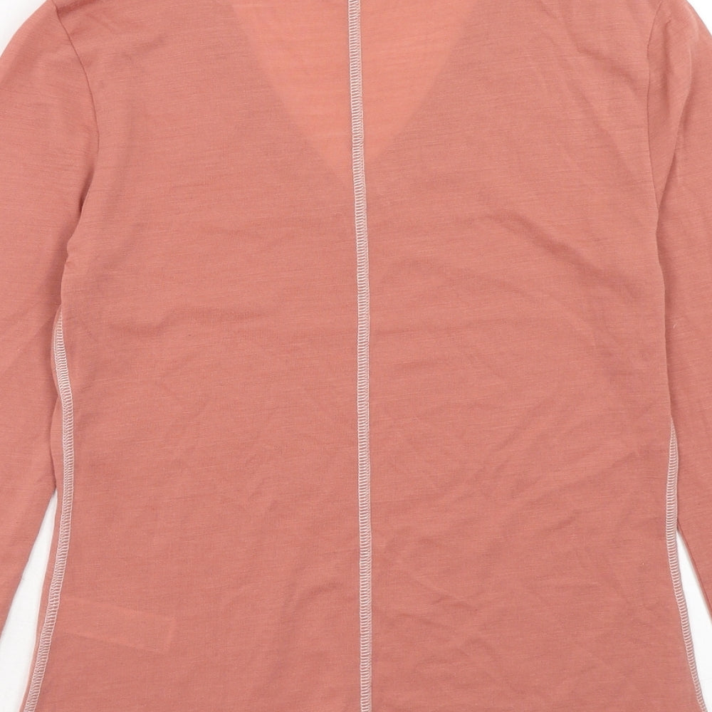 Per Una Womens Pink Polyester Basic T-Shirt Size 6 V-Neck - Contrast Stitching