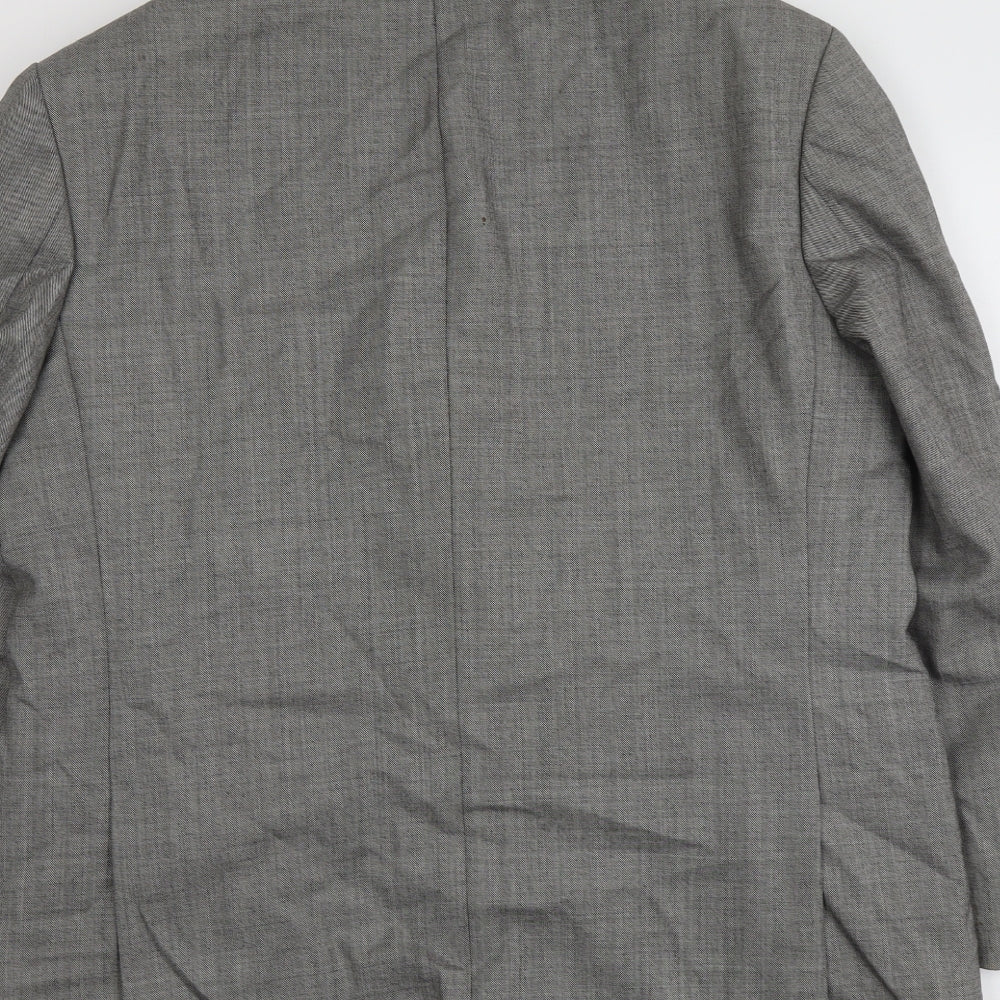 Brook Taverner Mens Grey Wool Jacket Suit Jacket Size 44 Regular