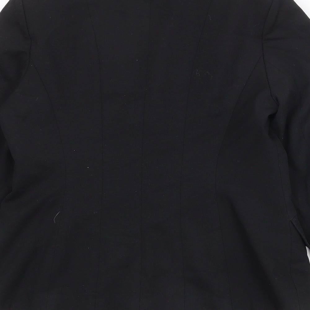 Evolution Womens Black Polyester Jacket Suit Jacket Size 10