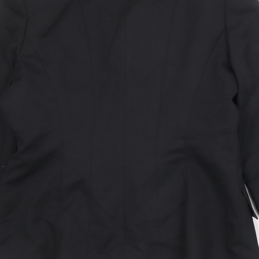Evolution Womens Black Polyester Jacket Suit Jacket Size 10