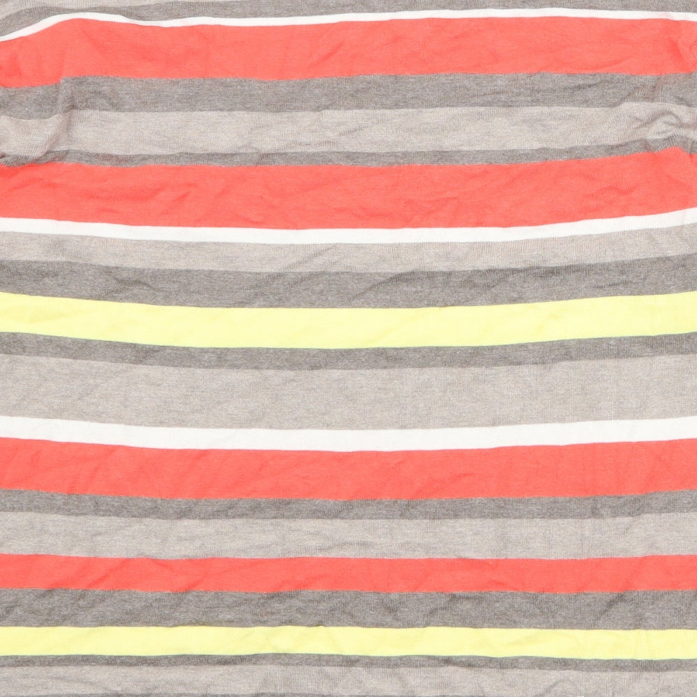 Gerry Weber Womens Multicoloured V-Neck Striped Polyester Pullover Jumper Size 12