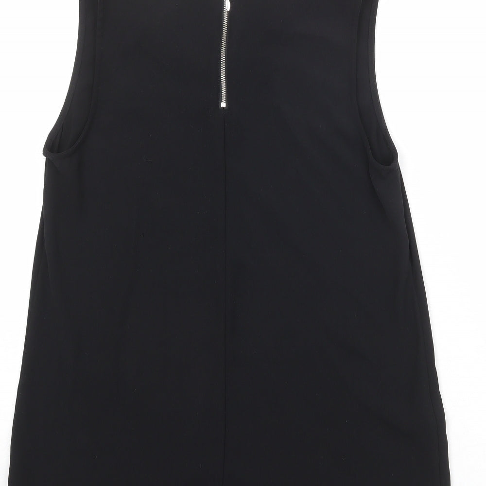 NEXT Womens Black Polyester Basic Blouse Size 10 V-Neck - Embellished