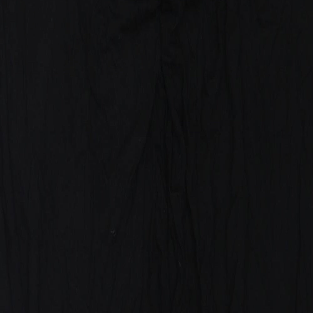 H&M Womens Black Viscose Trousers Size M Regular