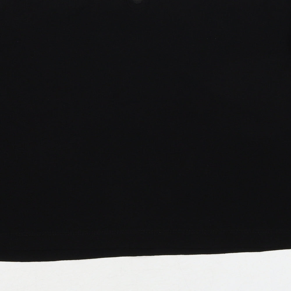 Mercer & Madison Womens Black Polyester Basic Blouse Size M Round Neck