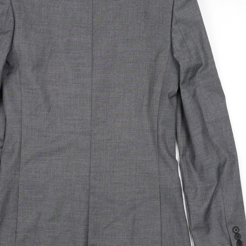 Marks & Spencer Mens Grey Polyester Jacket Suit Jacket Size 34 Regular