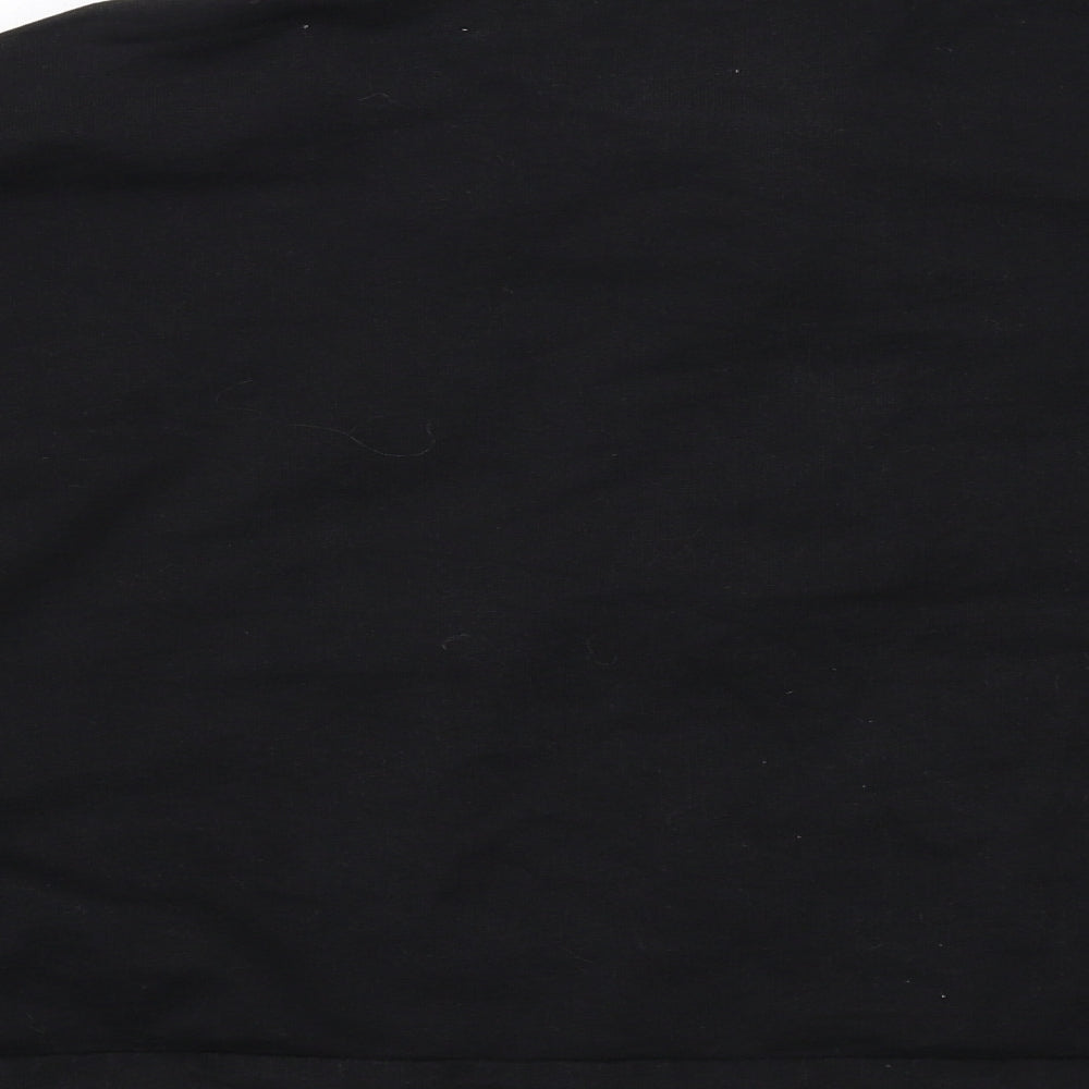 ASOS Womens Black Cotton Pullover Sweatshirt Size 10 Zip