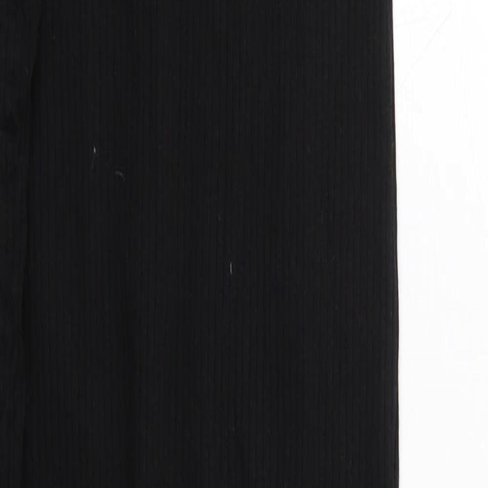 Missguided Womens Black Cotton Maxi Size 4 Round Neck Pullover