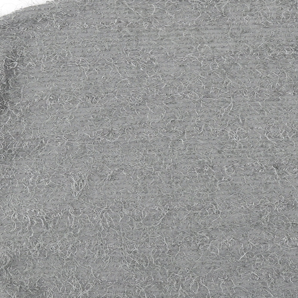 Fluid Womens Grey Round Neck Polyester Pullover Jumper Size XS