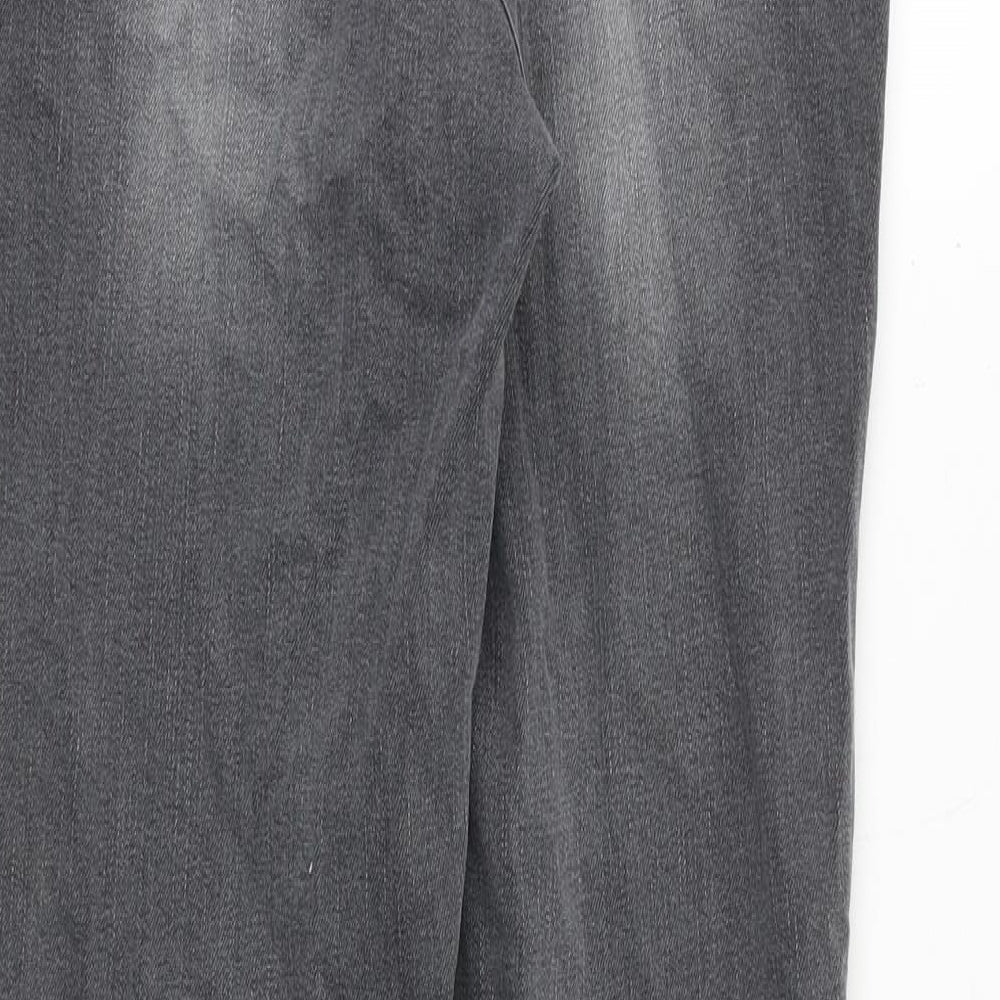 Waredenim Womens Grey Cotton Skinny Jeans Size 14 Regular Zip