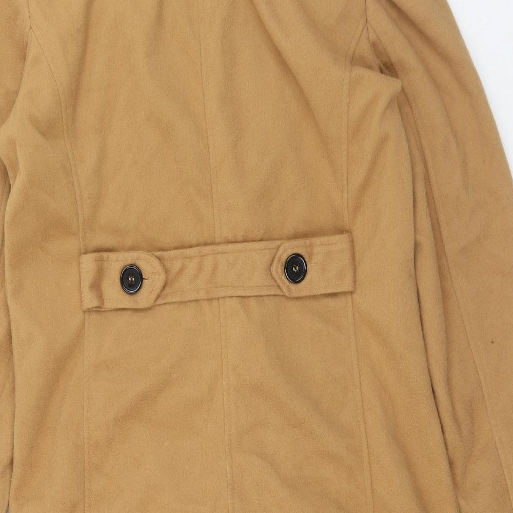 Zanzea Womens Brown Overcoat Coat Size M Button