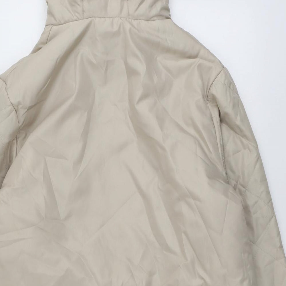 Anne De Lancay Womens Beige Jacket Size L Zip