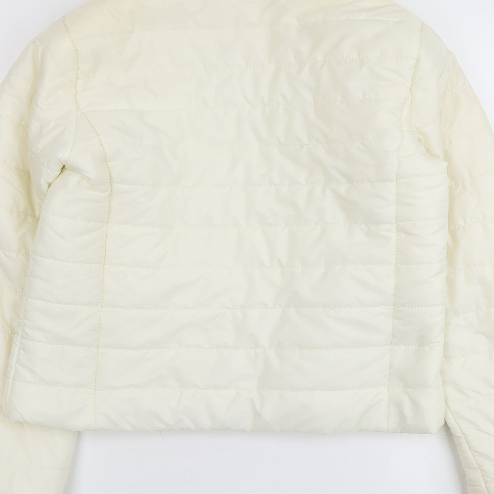 Select Womens Ivory Puffer Jacket Jacket Size 12 Zip
