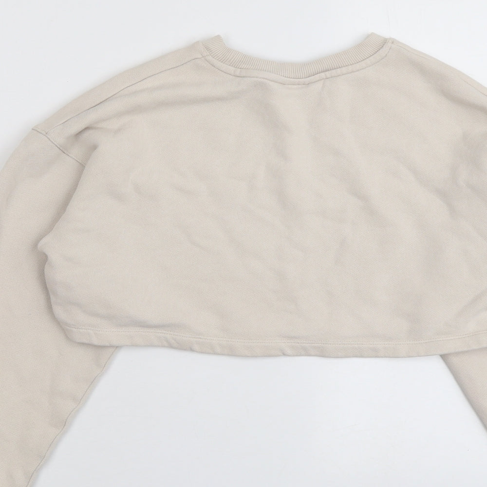 ASOS Womens Beige Cotton Pullover Sweatshirt Size 8 Pullover