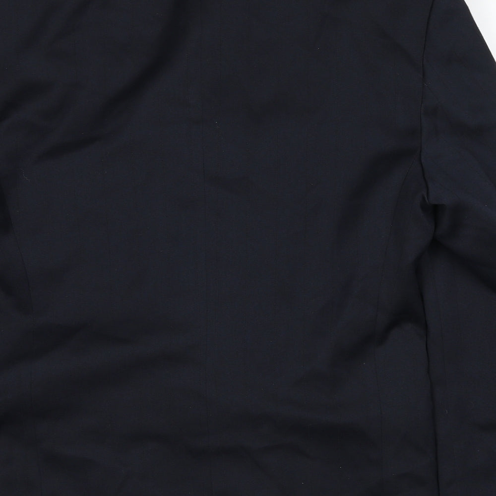 Topman Mens Blue Polyester Jacket Suit Jacket Size 40 Regular