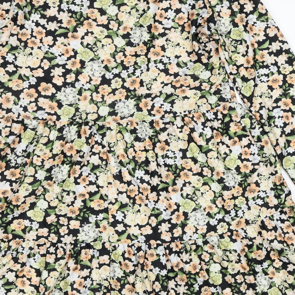 River Island Womens Multicoloured Floral Polyester A-Line Size 10 Round Neck Pullover