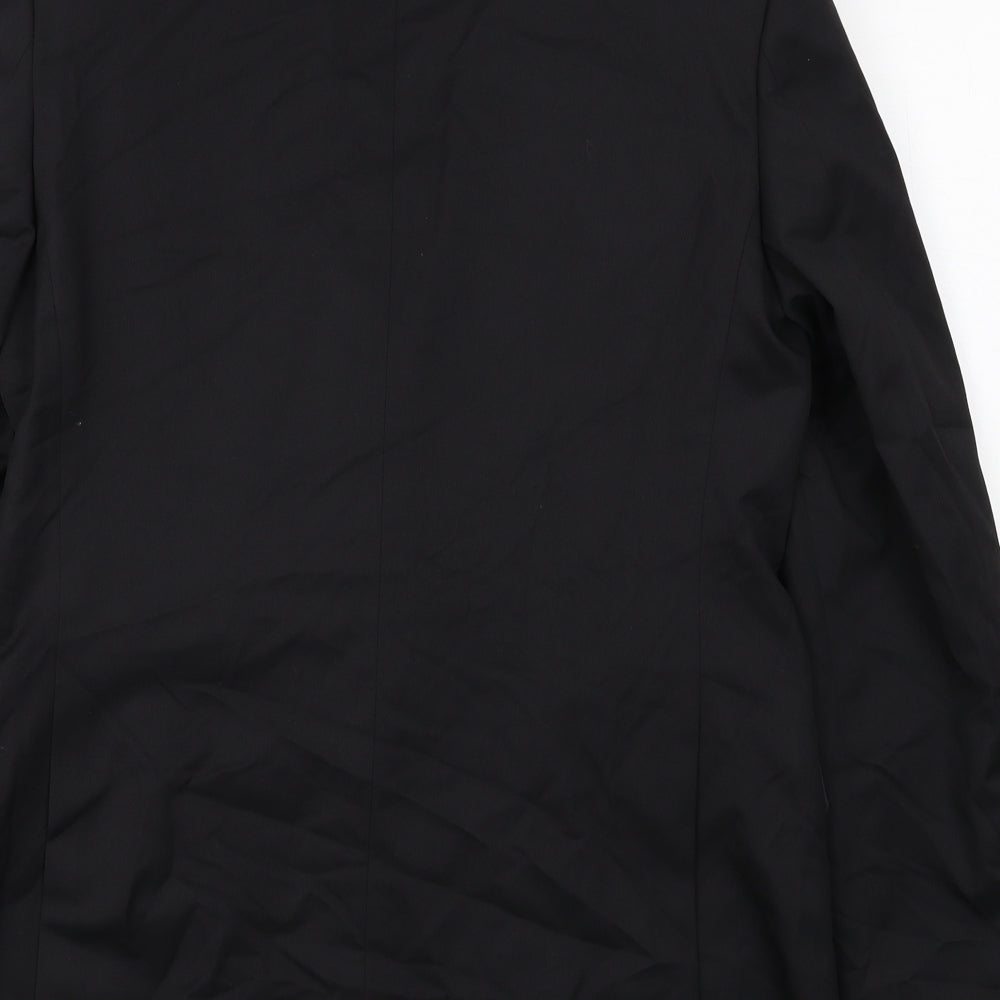 Marks & Spencer Mens Black Polyacrylate Fibre Jacket Suit Jacket Size 38 Regular