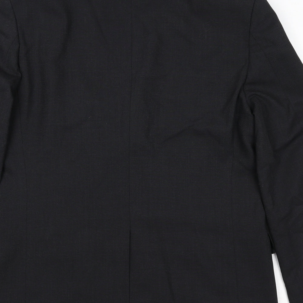 Marks & Spencer Mens Black Polyester Jacket Suit Jacket Size 40 Regular