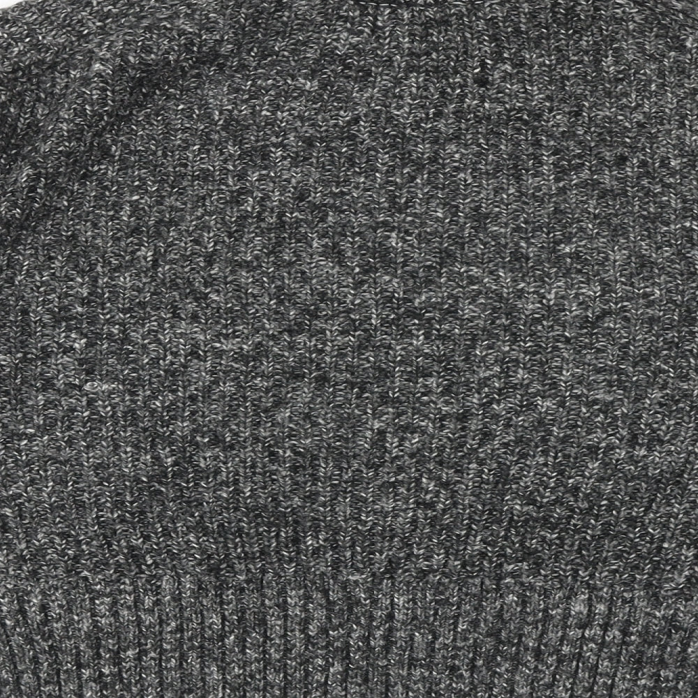 H&M Womens Grey Round Neck Cotton Pullover Jumper Size M