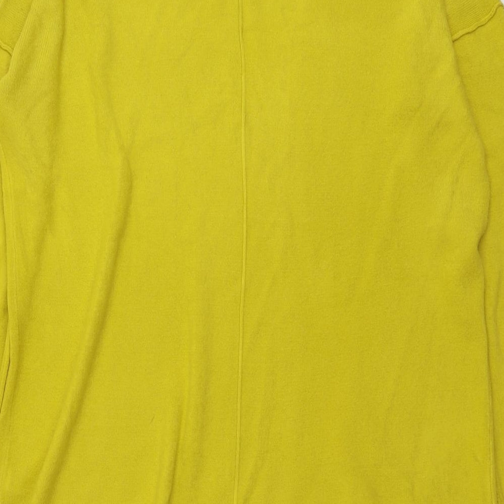 Principles Womens Yellow Round Neck Acrylic Pullover Jumper Size 14